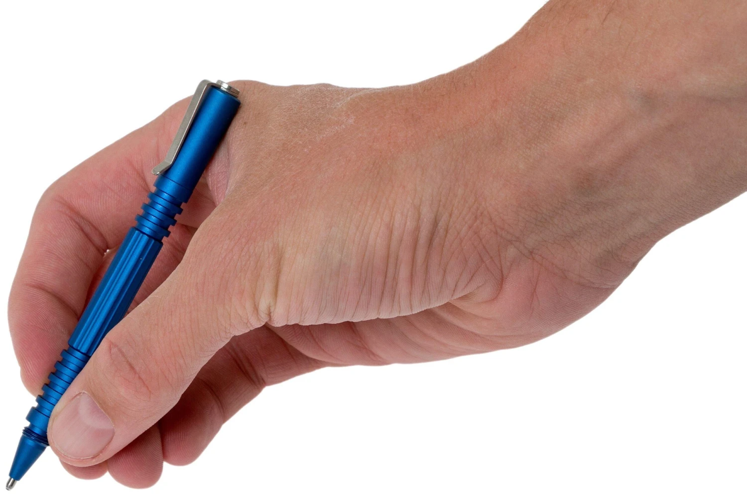 Rick Hinderer Investigator Pen Aluminium, Mattblauer Taktischer Stift 6 Rick Hinderer Investigator Pen Aluminium, Mattblauer Taktischer Stift – Bild 4