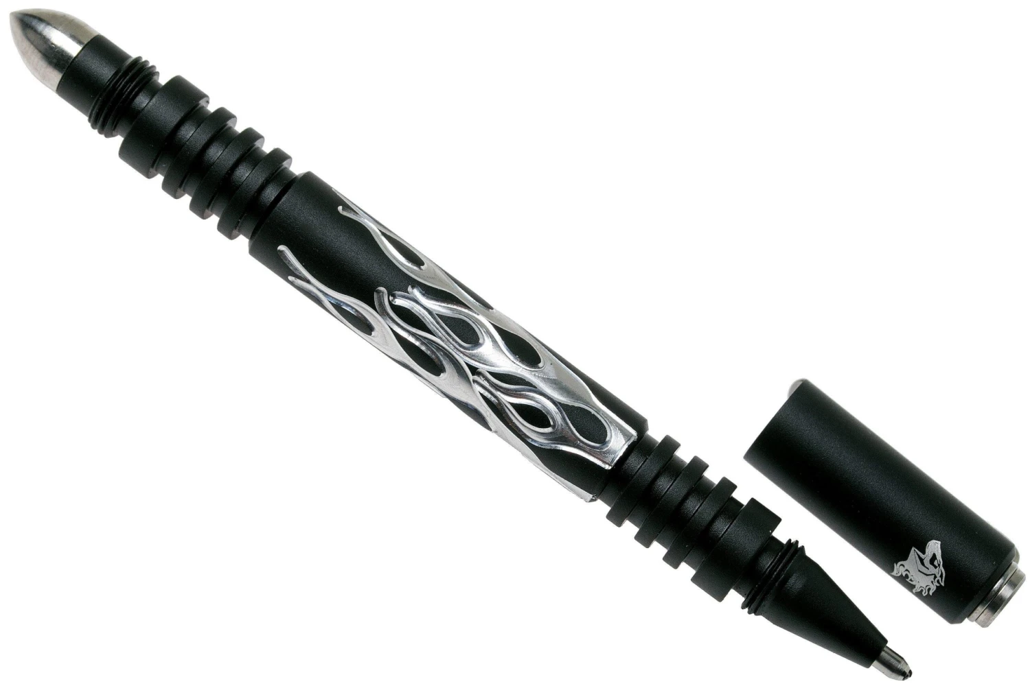 Rick Hinderer Investigator Pen Flames Aluminium, Mattschwarzer Taktischer Stift 4 Rick Hinderer Investigator Pen Flames Aluminium, Mattschwarzer Taktischer Stift – Bild 2