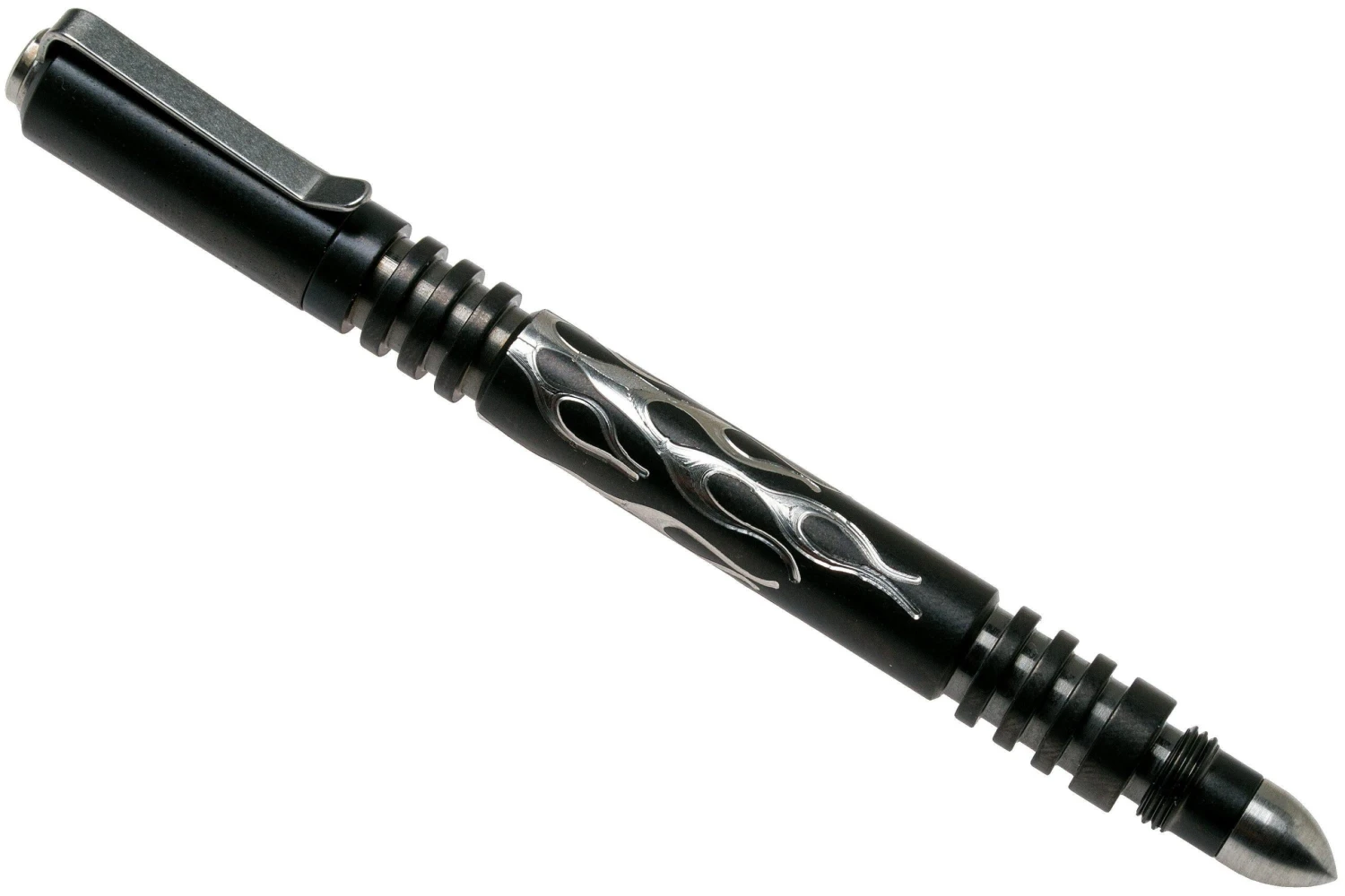 Rick Hinderer Investigator Pen Flames Stainless Steel, Stonewash DLC, Taktischer Stift 3 Rick Hinderer Investigator Pen Flames Stainless Steel, Stonewash DLC, Taktischer Stift