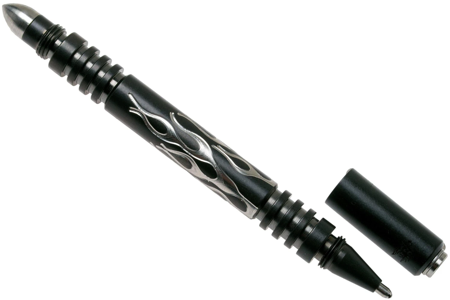 Rick Hinderer Investigator Pen Flames Stainless Steel, Stonewash DLC, Taktischer Stift 4 Rick Hinderer Investigator Pen Flames Stainless Steel, Stonewash DLC, Taktischer Stift – Bild 2