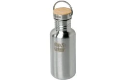 Klean Kanteen Reflect 530 Ml Wasserflasche Mit Bambusdeckel, Brushed Stainless
