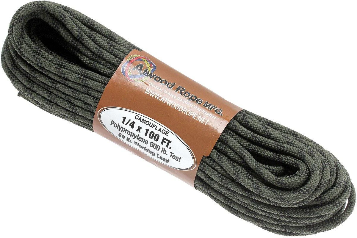 Utility Rope 1/4x100ft 600lb Camo 3 Utility Rope 1/4x100ft 600lb Camo