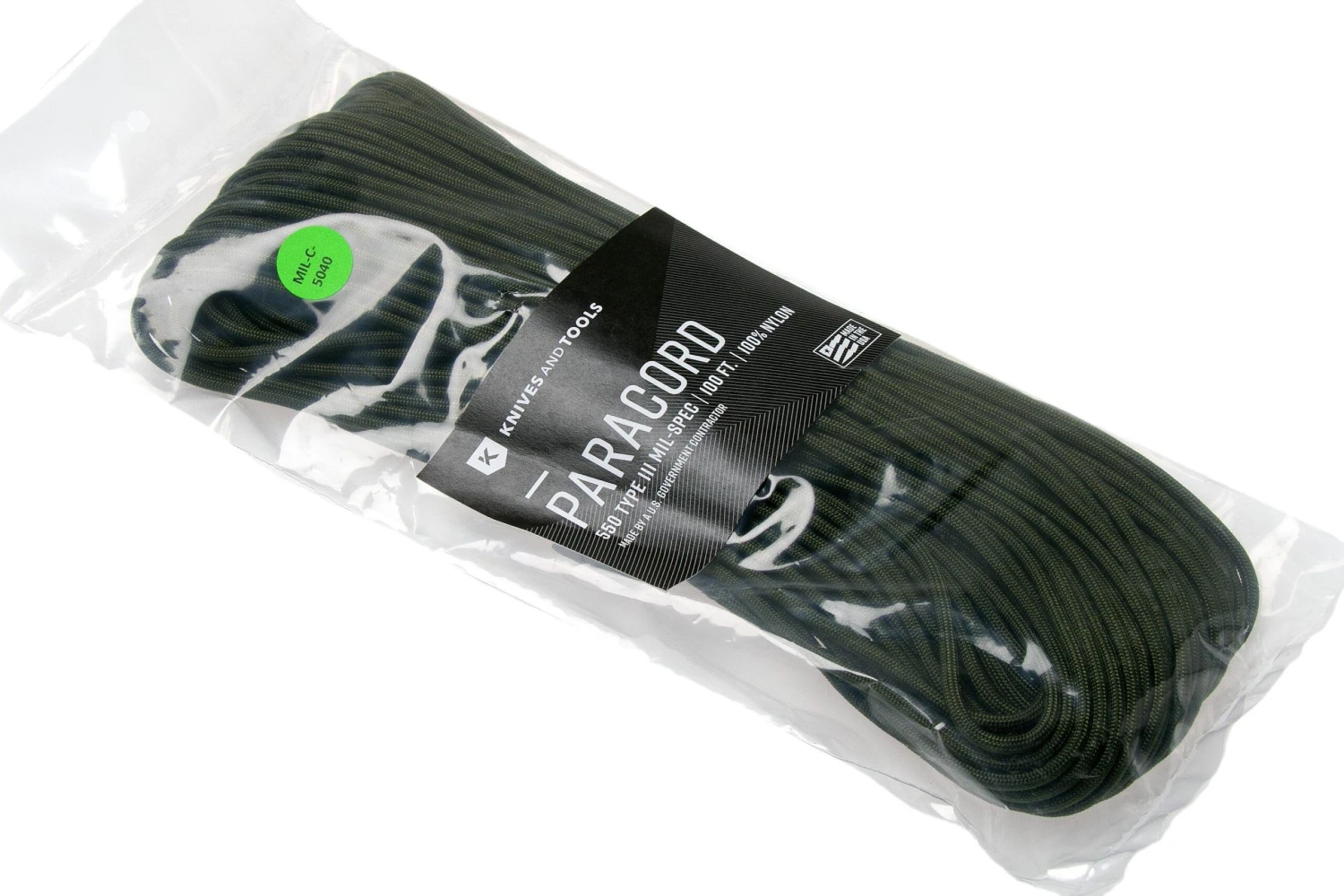 Knivesandtools 550 Paracord Typ III Military Spec , Farbe: Camo Green, 100 Ft (30,48 M) 5 Knivesandtools 550 Paracord Typ III Military Spec , Farbe: Camo Green, 100 Ft (30,48 M) – Bild 3