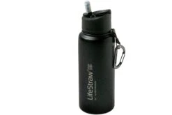 LifeStraw Go Stainless Steel Isolierte Trinkflasche Mit Filter, Schwarz