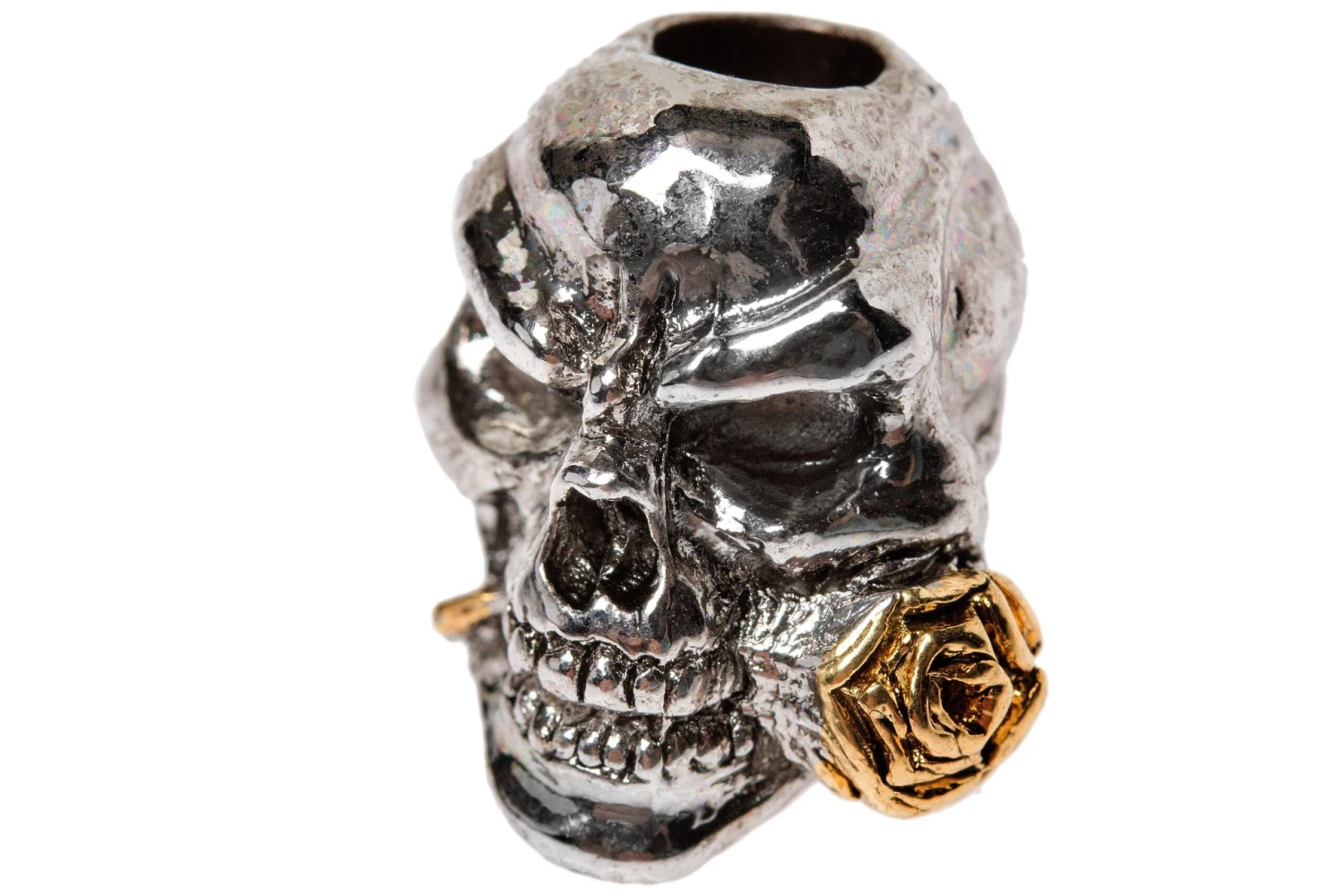 Schmuckatelli Rose Skull Bead 2-Tone Antique Rhodium/A.Gold 3 Schmuckatelli Rose Skull Bead 2-Tone Antique Rhodium/A.Gold
