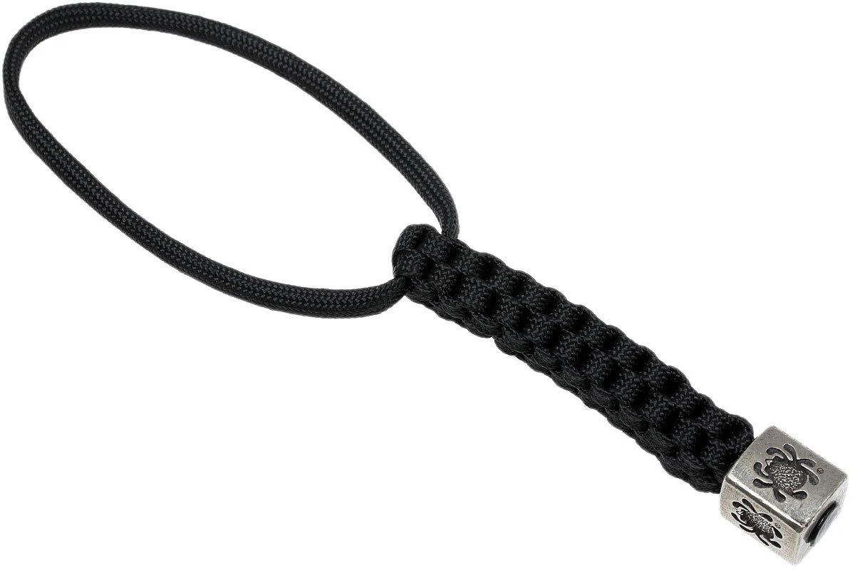 Spyderco Square Bead Pewter Mit Handschlaufe 3 Spyderco Square Bead Pewter Mit Handschlaufe