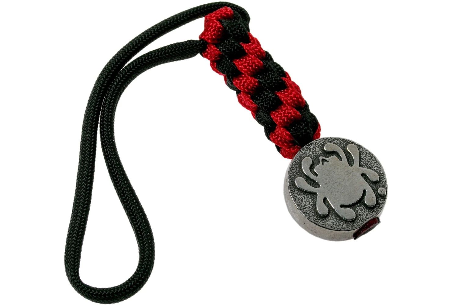 Spyderco Bead BEAD5LY Flat Bead Pewter Mit Lanyard 3 Spyderco Bead BEAD5LY Flat Bead Pewter Mit Lanyard