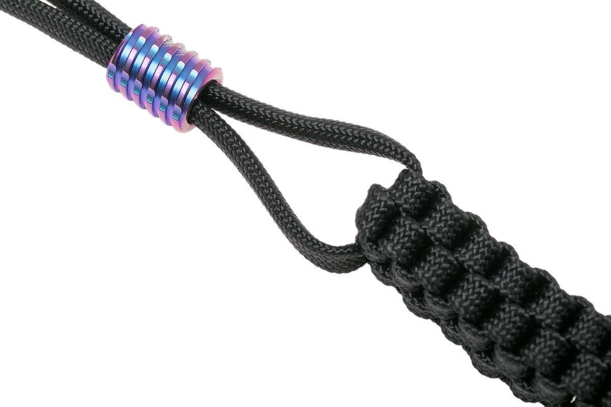 WE Knife A-01B Paracord Lanyard Mit Titanium-Bead, Schwarz 3 WE Knife A-01B Paracord Lanyard Mit Titanium-Bead, Schwarz – Bild 2