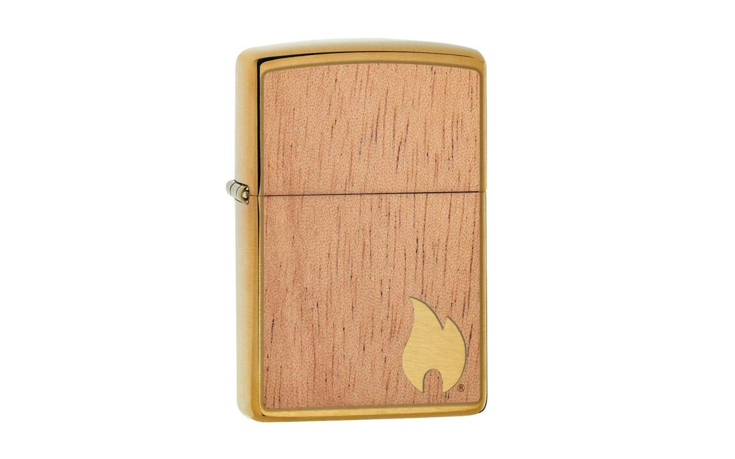 Zippo Woodchuck Mahogany Emblem Brushed Brass 29901-000002, Feuerzeug 3 Zippo Woodchuck Mahogany Emblem Brushed Brass 29901-000002, Feuerzeug